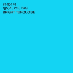 #14D4F4 - Bright Turquoise Color Image